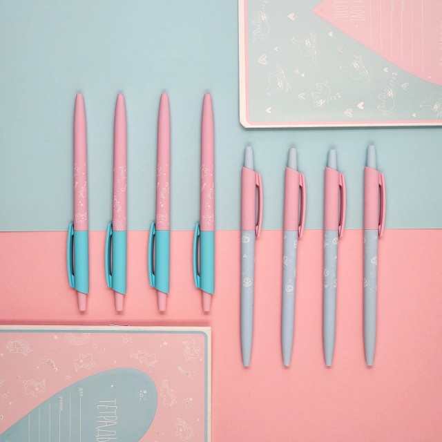 Ручка шариковая синяя BV HappyClick Зефирные животные. Панды Превью 2