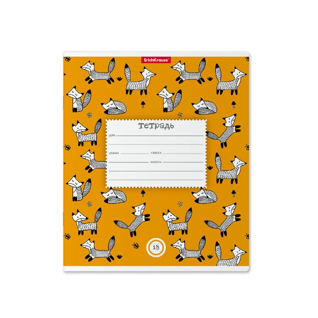 Тетрадь 18л линейка Foxes Превью 0