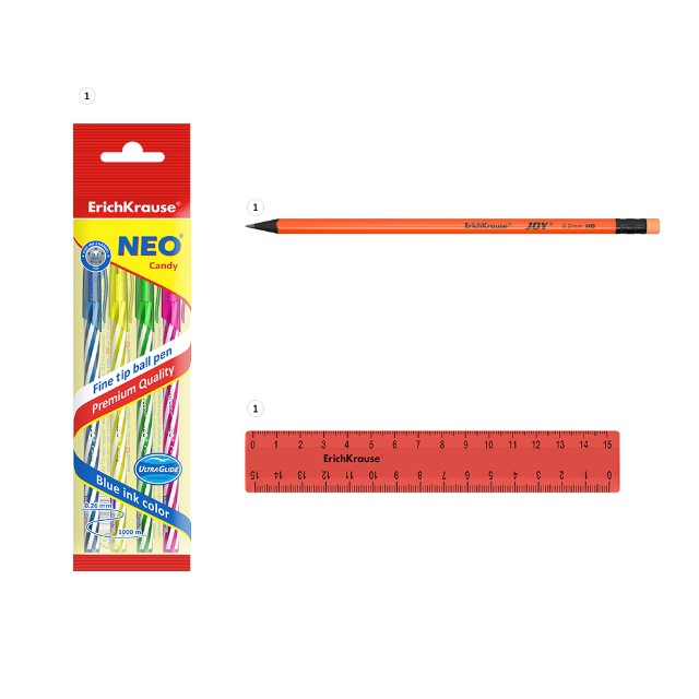 Организатор EK Base Neon Solid 4пр оранжевый Превью 2