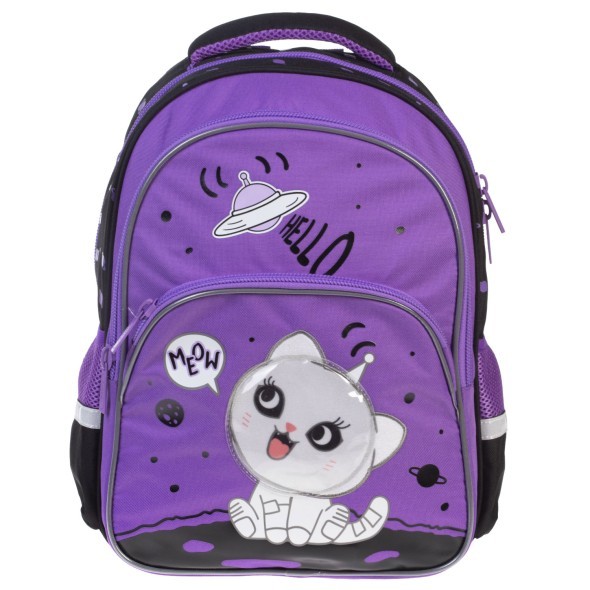 Рюкзак эргономич. Hatber Вселенная в пушистых лапках 41Х29Х16 полиэстер нагрудная стяжка светоотраж. 2 отд. 3 карм)