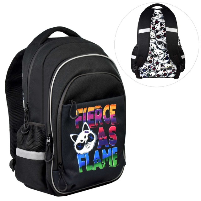 Рюкзак эргономич. Кот-крутыш (31х44х16 см, полиэстер, 1 отделение)