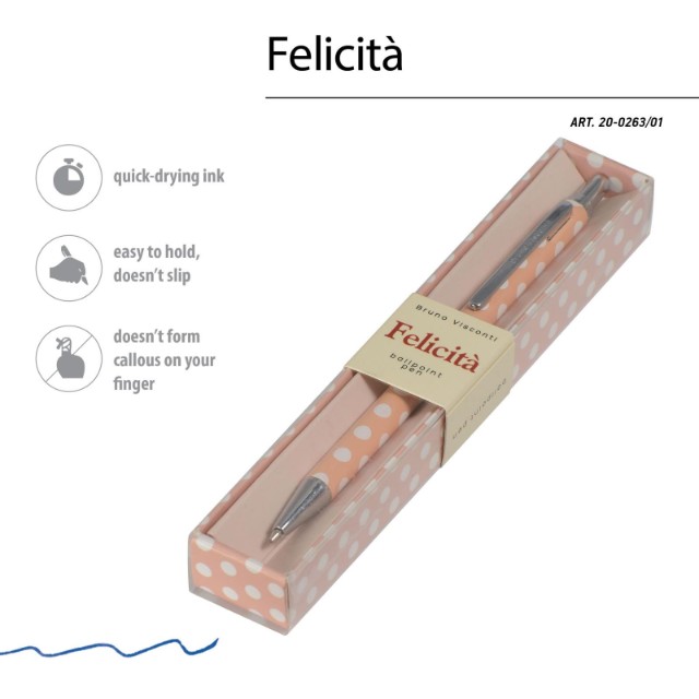 Ручка подар шар BV Felicita синяя 0,7мм авт Фантазия Превью 3