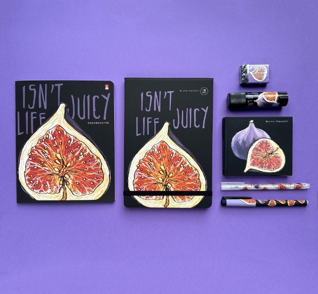 Ручка гелевая синяя BV UniWrite. Fresh & Fruity. Инжир 0,5мм Превью 1