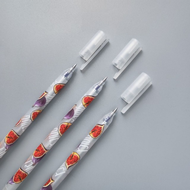 Ручка гелевая синяя BV UniWrite. Fresh & Fruity. Инжир 0,5мм Превью 4