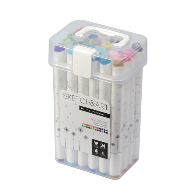 Маркеры д/скетчинга двуст 24цв 1-6мм BV Sketch&Art Средний Превью 2
