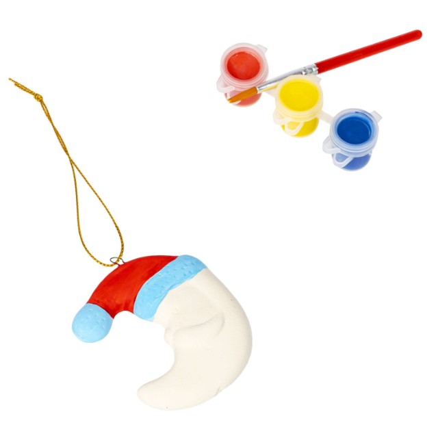 Творч Ёлочные украшения своими руками Месяц (на карте Снеговик) Превью 5