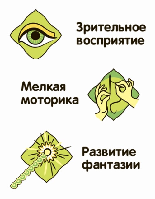 Творч Мозаика-плетение из бусин Браслеты Изумрудный зеленый Превью 3