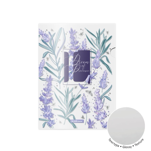 Папка-уголок 1 отд с рис EK Lavender Превью 1