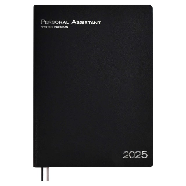 Ежедневник А4 2025г Escalada Шеврет глосс чёрный (кожзам