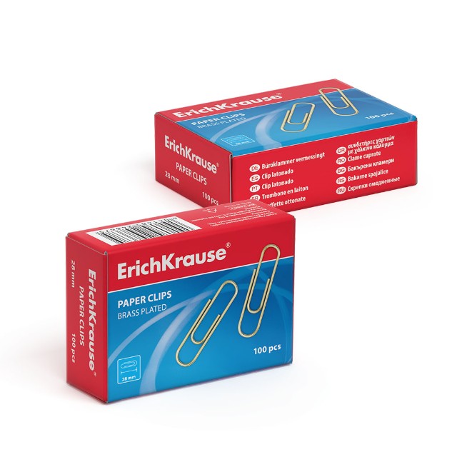 Скрепки 28мм 100шт омедненные Превью 3