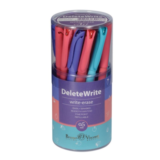 Ручка гелевая Пиши-стирай синяя BV Delete Write Art Фрукты 0,5мм Превью 4