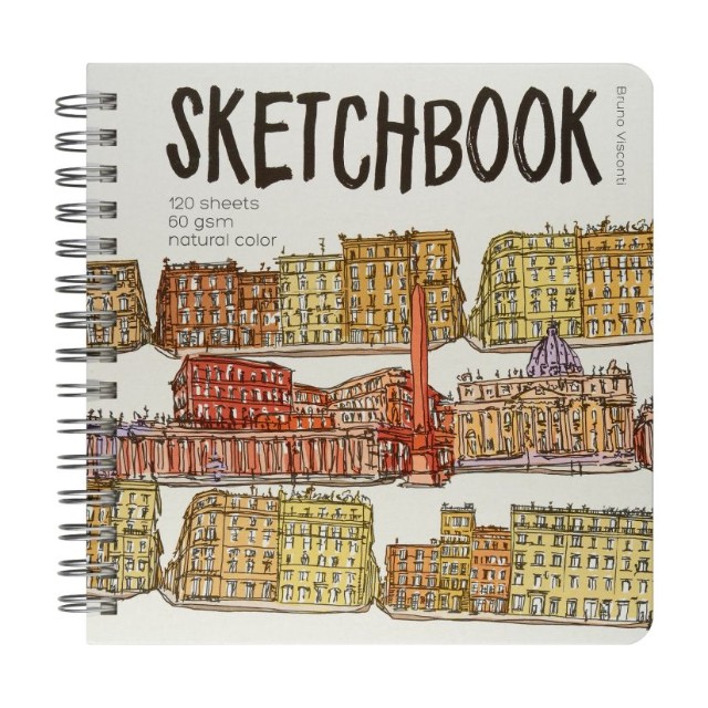 Скетчбук 205*200мм 120л тв спир BV Микс 60гр/м2 Превью 1