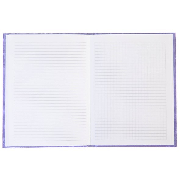 Зап. книжка А6 64л кл/лин тв Бумвинил Metallic Фиолетовая Превью 1