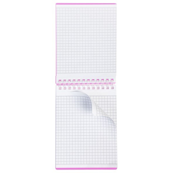 Блокнот А7 80л кл спир LINE NEON Розовый Превью 1