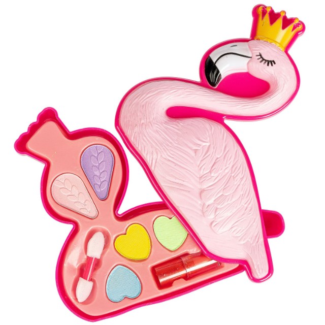 Набор детской декоративной косметики Bondibon Eva Moda Фламинго, тени для век 5 оттенков (3,5г), помада Превью 1