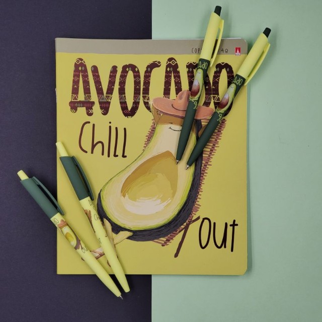 Ручка шариковая синяя BV HappyClick Avocado style Chill Out 0.5мм Превью 7