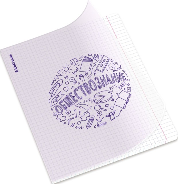 Тетрадь 48л кл темат Обществознание EK Chaos пластик обл