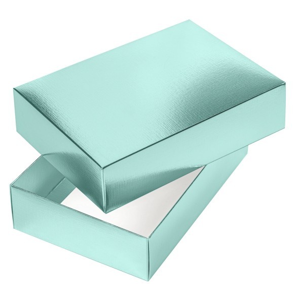 Праз Коробка прямоуг Hatber Metallic Мята сборная 25*18*6,5мм Превью 1