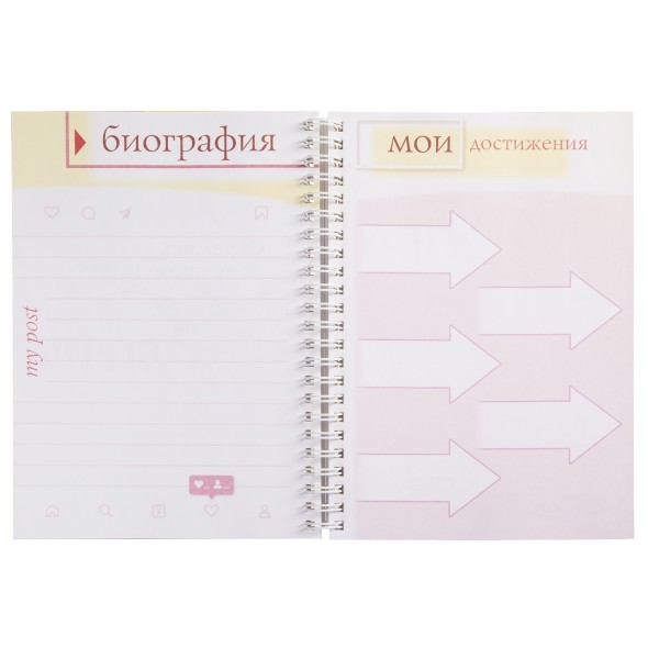 Зап. книжка д/девочек А5 64л спир БЛОГнот Иду за мечтой (с наклейками) Превью 5