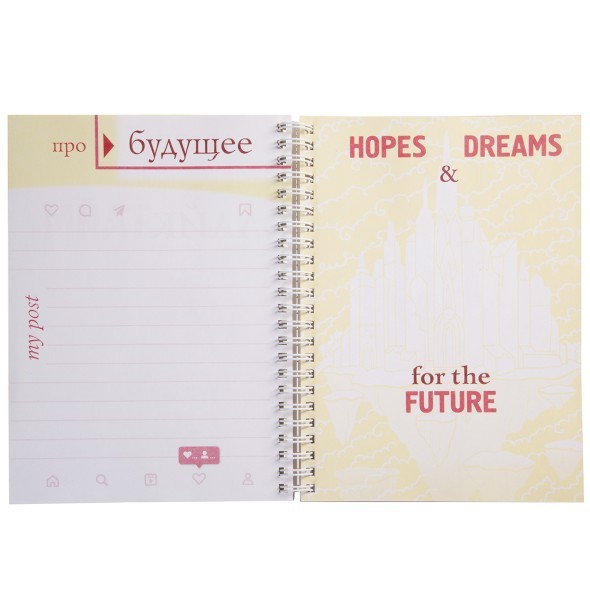 Зап. книжка д/девочек А5 64л спир БЛОГнот Иду за мечтой (с наклейками) Превью 3