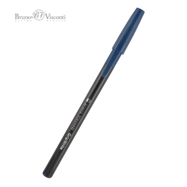 Ручка шариковая синяя BV GripWrite Black 0.7 мм Превью 3