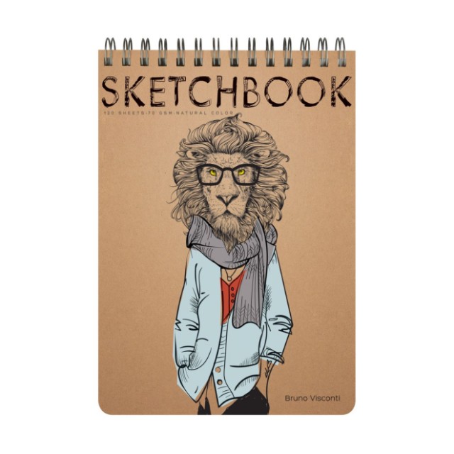 Скетчбук 185*250мм 120л тв спир BV крафт 70гр Превью 15