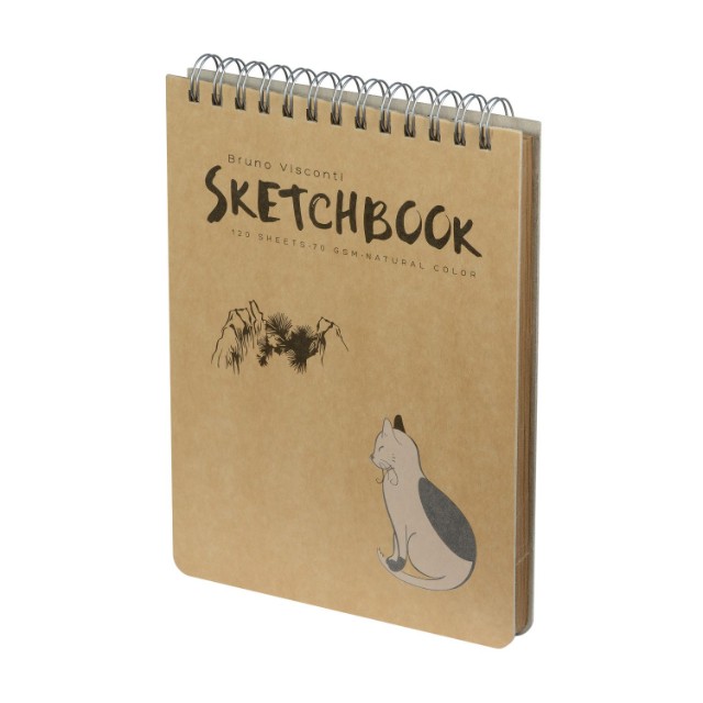 Скетчбук 185*250мм 120л тв спир BV крафт 70гр Превью 7