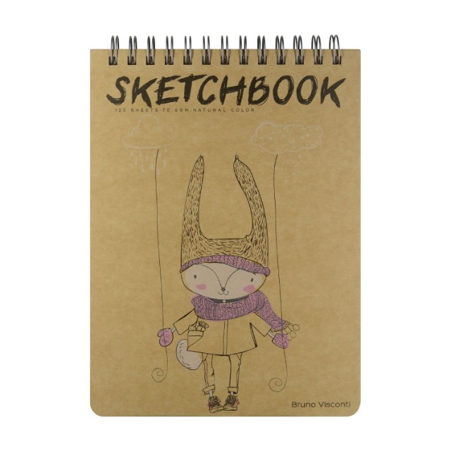 Скетчбук 185*250мм 120л тв спир BV крафт 70гр Превью 8