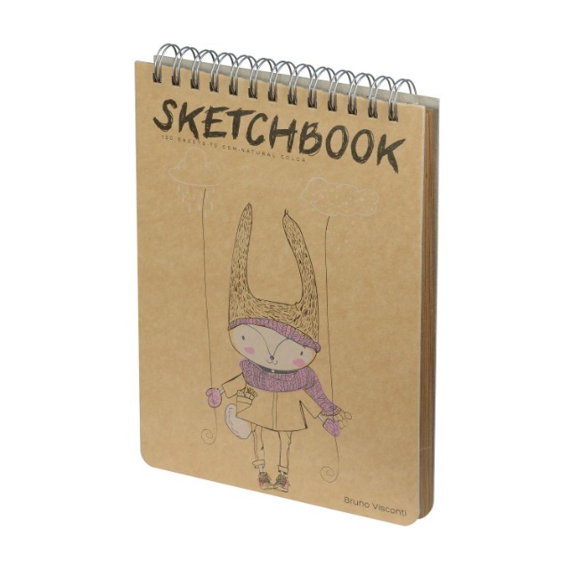 Скетчбук 185*250мм 120л тв спир BV крафт 70гр Превью 2