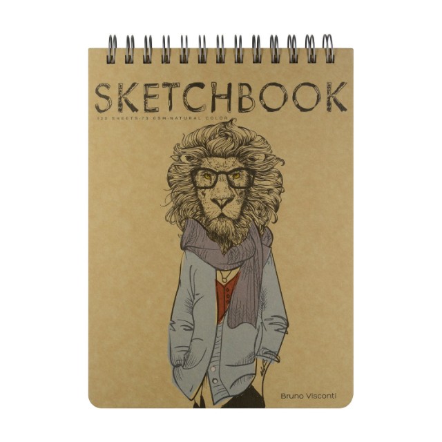 Скетчбук 185*250мм 120л тв спир BV крафт 70гр Превью 4