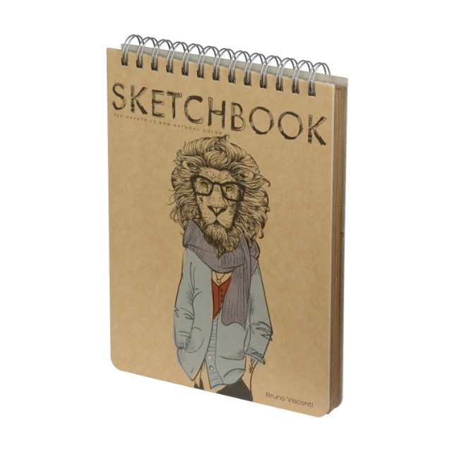 Скетчбук 185*250мм 120л тв спир BV крафт 70гр Превью 5