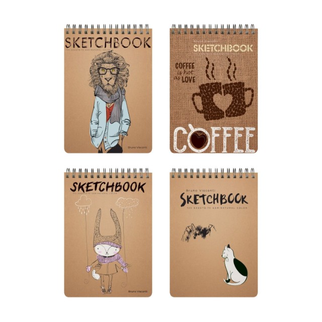 Скетчбук 185*250мм 120л тв спир BV крафт 70гр Превью 10