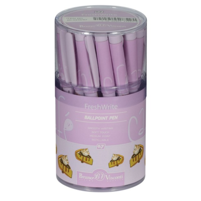 Ручка шариковая синяя BV FirstWrite Кофемания. Чизкейк 0,7мм принт Превью 5