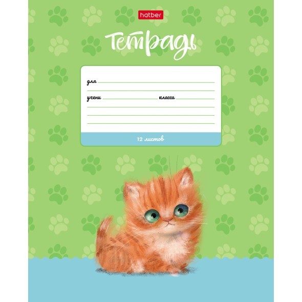 Тетрадь 12л линейка Кошарики скругл. ассорти Превью 1