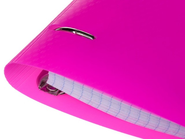 Тетрадь на кольцах пласт 120л DIAMOND NEON Розовая Превью 3