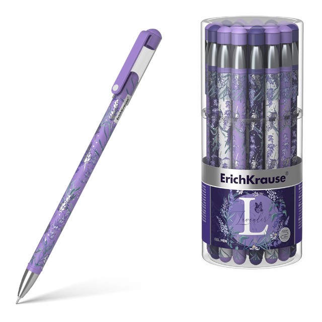 Ручка гелевая черная EK Lavender Stick
