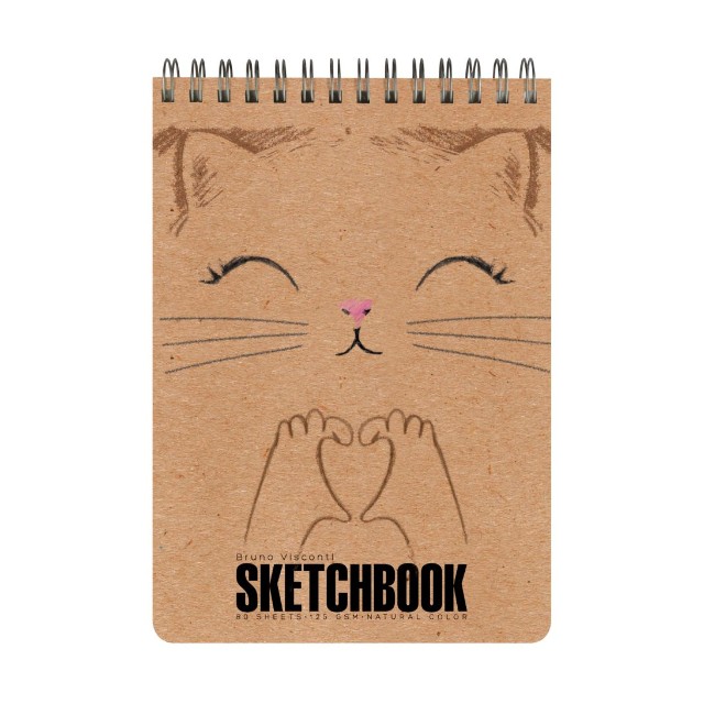 Скетчбук 200*205мм 80л тв спир BV Микс 4 вида 125гр/м2 кра Превью 2