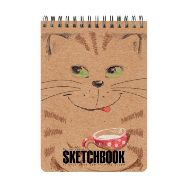 Скетчбук 200*205мм 80л тв спир BV Микс 4 вида 125гр/м2 кра Превью 4