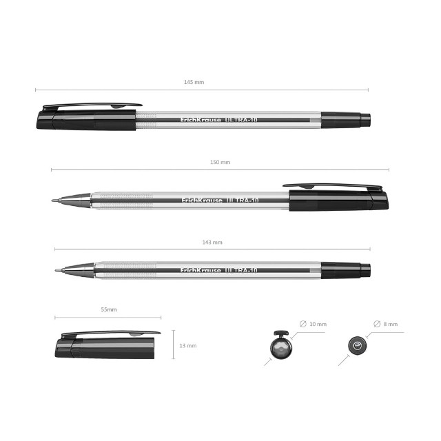 Ручка шариковая черная EK Ultra 0.6мм Превью 1