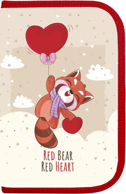 Пенал 1 отд пуст 2 откид планк Lamark Красная панда