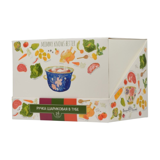 Ручка подар шар BV DreamWrite синяя 0,7мм Славянская трапеза Превью 4