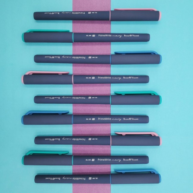 Ручка шариковая синяя BV PrimeWrite. Basic. Navy 1мм Превью 9