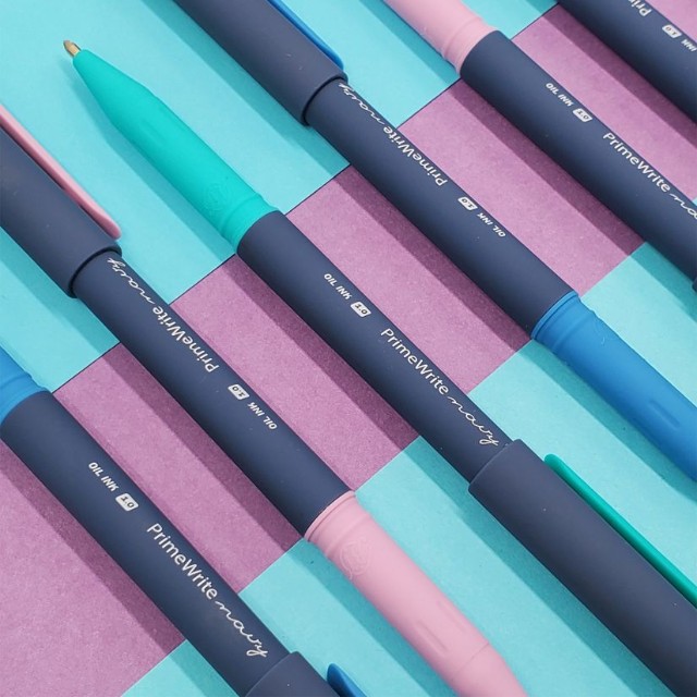 Ручка шариковая синяя BV PrimeWrite. Basic. Navy 1мм Превью 12