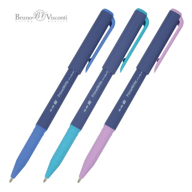 Ручка шариковая синяя BV PrimeWrite. Basic. Navy 1мм Превью 3