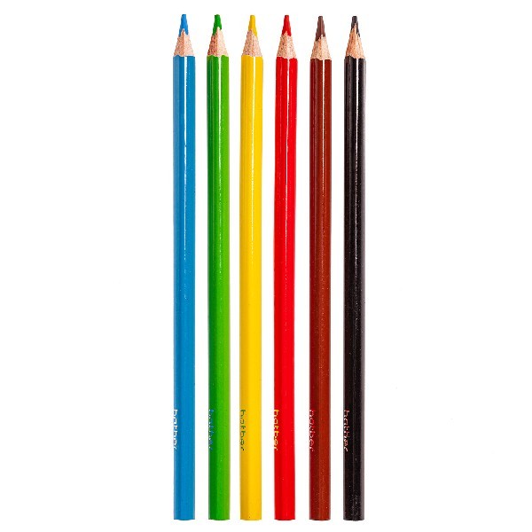 Карандаши цветные 6 цв Hatber Colora трехгран. к/к Превью 3