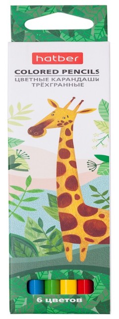 Карандаши цветные 6 цв Hatber Colora трехгран. к/к