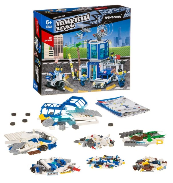Конструктор Полицейский патруль Полицейский участок, 365дет. Превью 2
