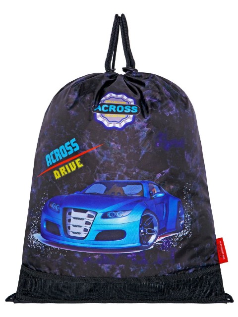 Ранец Across LowCost Customs черный с зеленым (+ мешок д/обуви) Превью 3