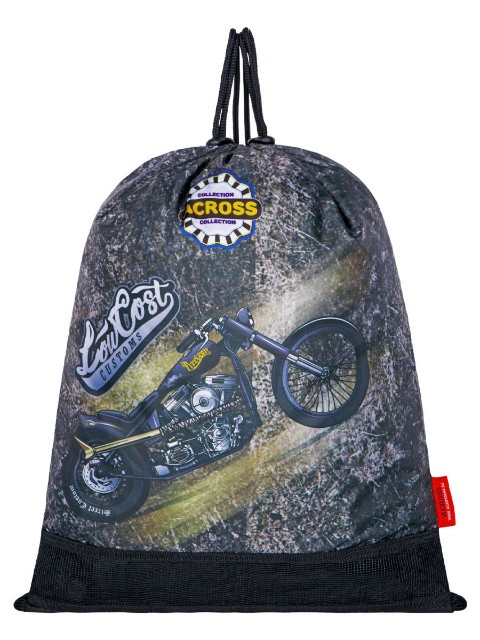 Ранец Across LowCost Customs черный с зеленым (+ мешок д/обуви) Превью 2