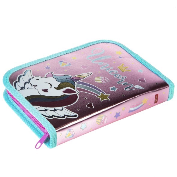 Пенал 1 отд пуст 1 откид планк Hatber Единорог Принцесса Превью 2